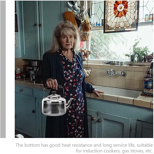 Miniatura 8 de Vaguelly Hervidor de té silbante de 72 L de gran capacidad para estufa hervidor de agua de acero inoxidable