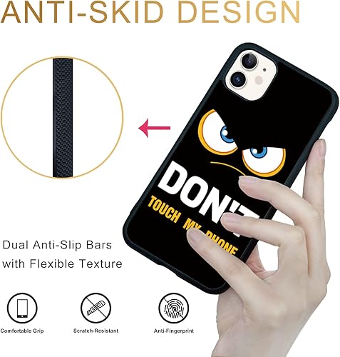 Miniatura 5 de aiyaya Funda divertida para iPhone 11 para hombres, adolescentes, niños y niños (no toques mi teléfono)