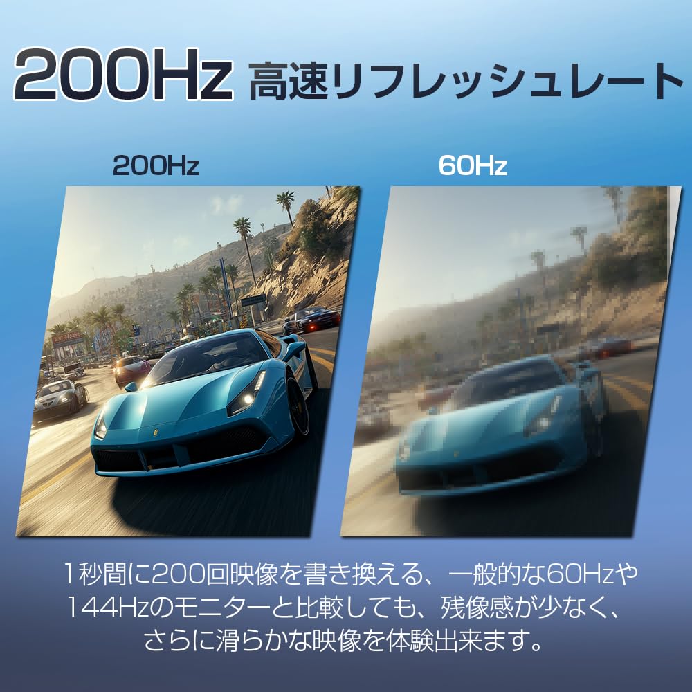 Amazon.co.jp: Comrize モニター 24.5インチ 1080PフルHD 200Hz