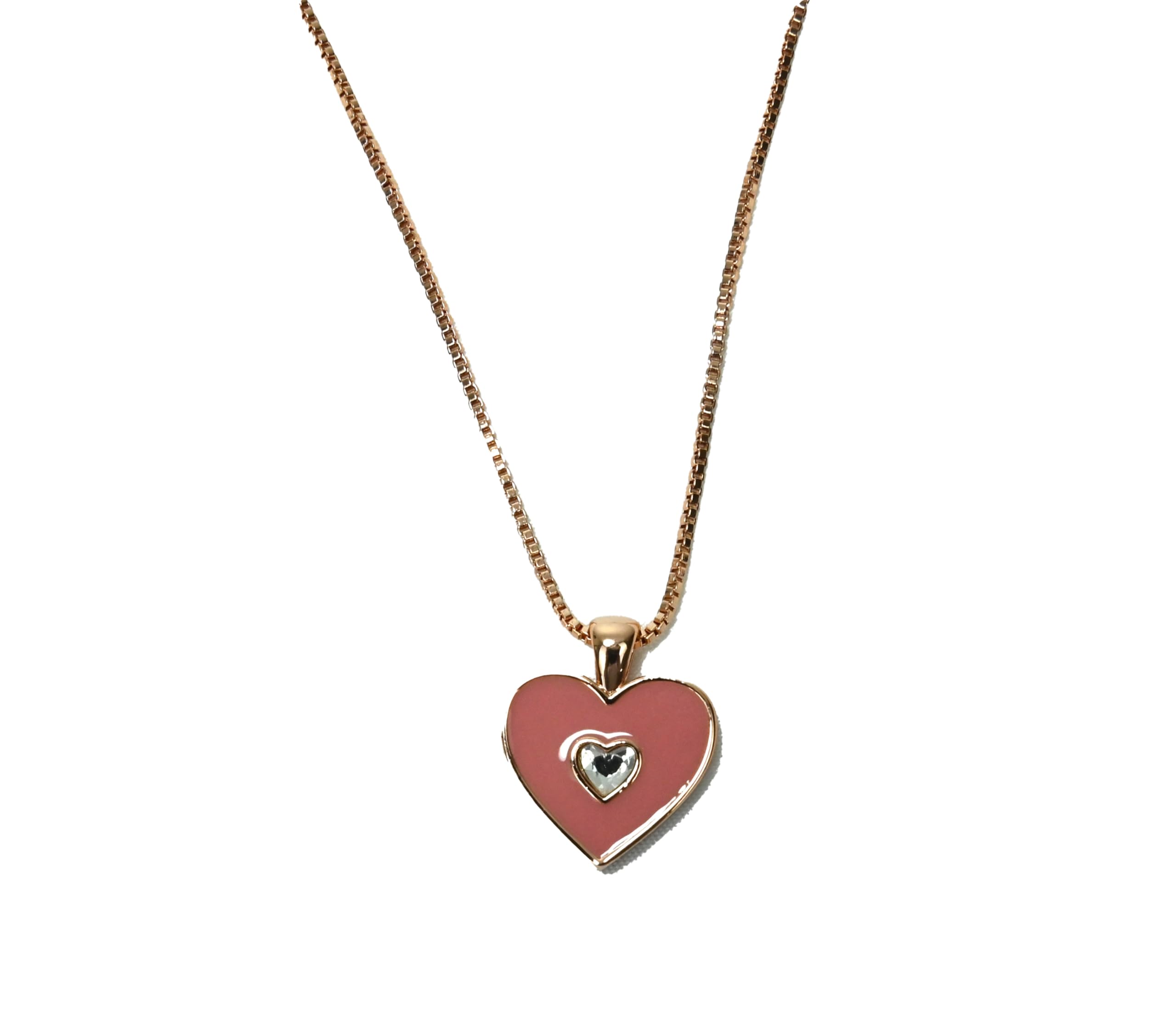 Peers HardyRADLEY Ladies 18ct Rose Gold Plated Stoneheart Necklace Jewellery in Pink RYJ2348S