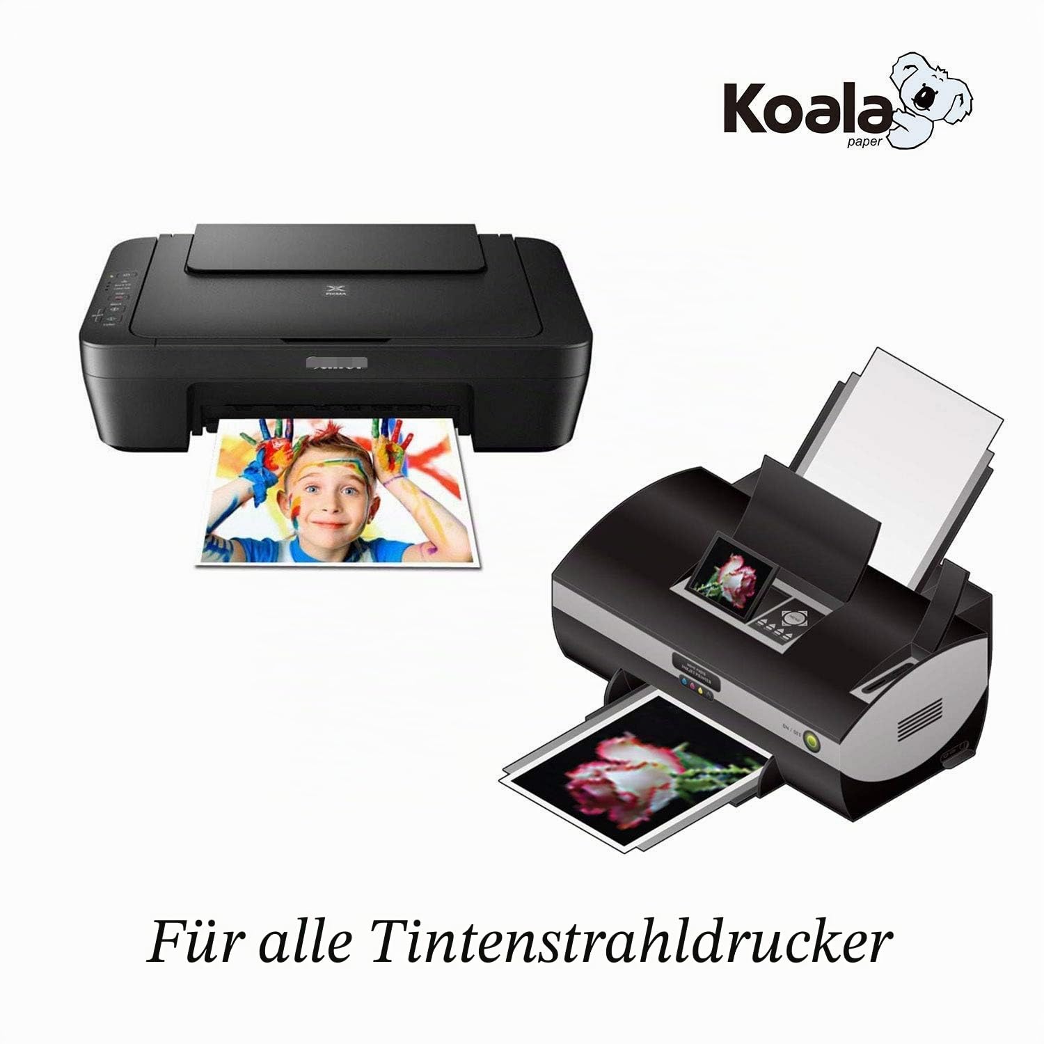 Koala Fotopapier für Tintenstrahldrucker, Doppelseitig, Glänzend, A3, 240 g/m², 100 Blatt. Geeignet zum Drucken von Fotos, Zertifikaten, Broschüren, Flyern, Faltblättern, Grußkarten, Kalendern, Kunst