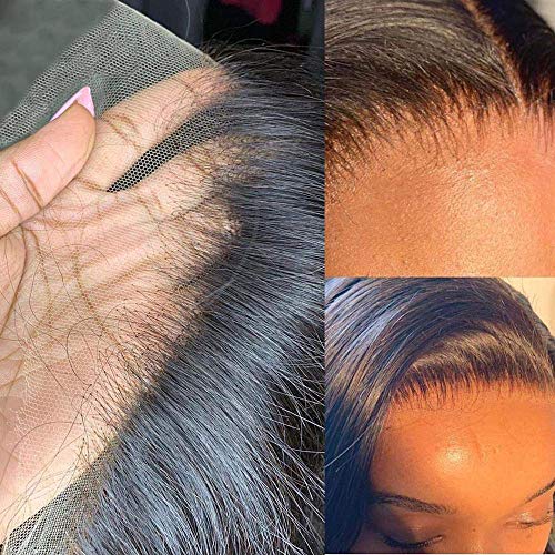 22 Inch 13X6 Deep Part Lace Front Wigs Brazilian Human Hair Transparent Wig 150% Density Pre-Plucked Straight Hair Lace Front Wigs Virgin Human Hair Wigs for Black Women