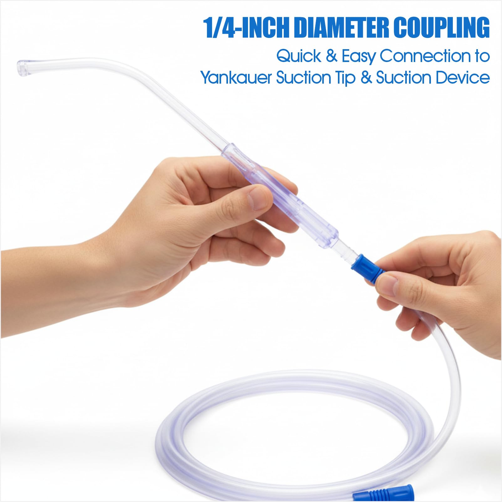 Yankauer - Punta di aspirazione orale, 16 cm, con controllo della ventilazione, tubo di aspirazione rigido per sistema di aspirazione dentale o clinica, 10 pezzi