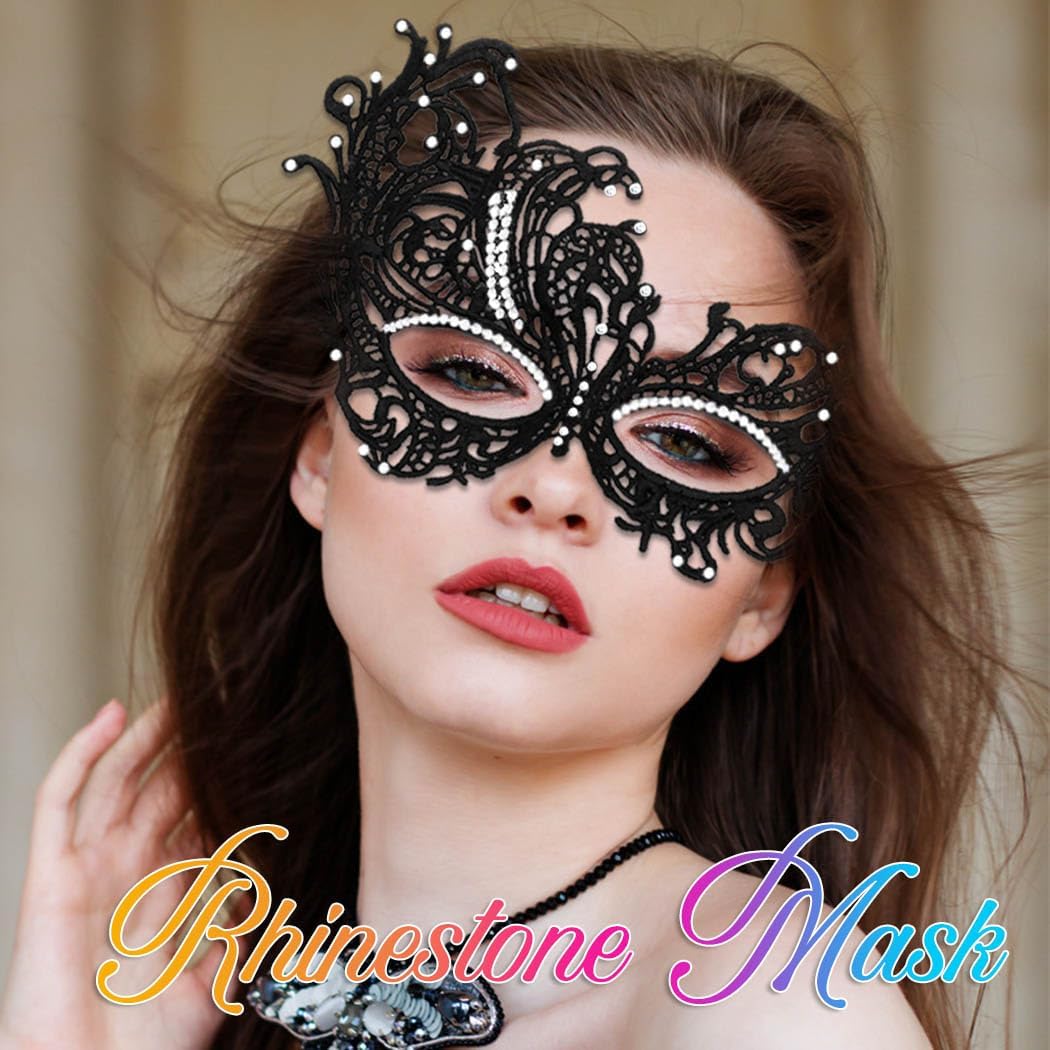 Black Masquerade Lace Mask for Women Party Costume Face Masks for Ball Halloween