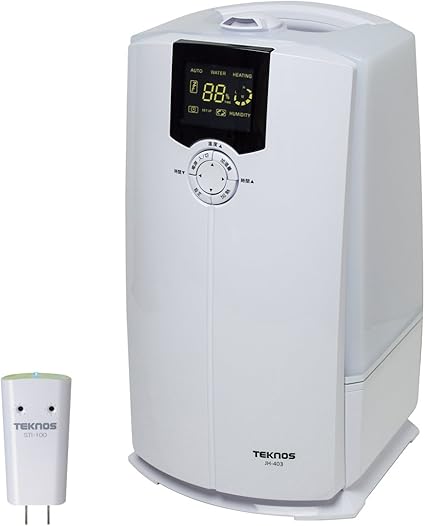 Amazon ハイブリッド加湿器 大容量4l 超音波 ヒーターで衛生的な加湿 連続加湿最大 約 12時間 温度湿度センサー付き 加湿量調整可 タイマー付 おまけ付き Teknos 加湿器