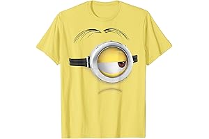 Exclusive Despicable Me Minions Stuart Frown Face Graphic Unisex T-Shirt