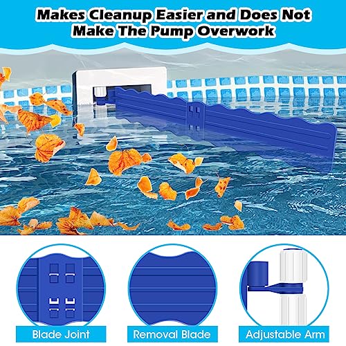 2Pack Pool Debris Catcher Skimmer, Pool Leaf and Debris Remover Catcher Plastics, Surface Debris Floating Leaves Bugs Pool Skimmer Attachments Accessories Replacement Kit for Swimming Pool-Blue,Yellow
