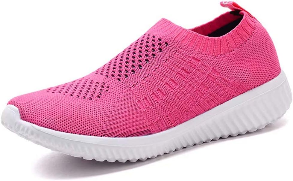 konhill Women's Casual Walking Shoes Breathable Mesh Work Slip-on Sneakers