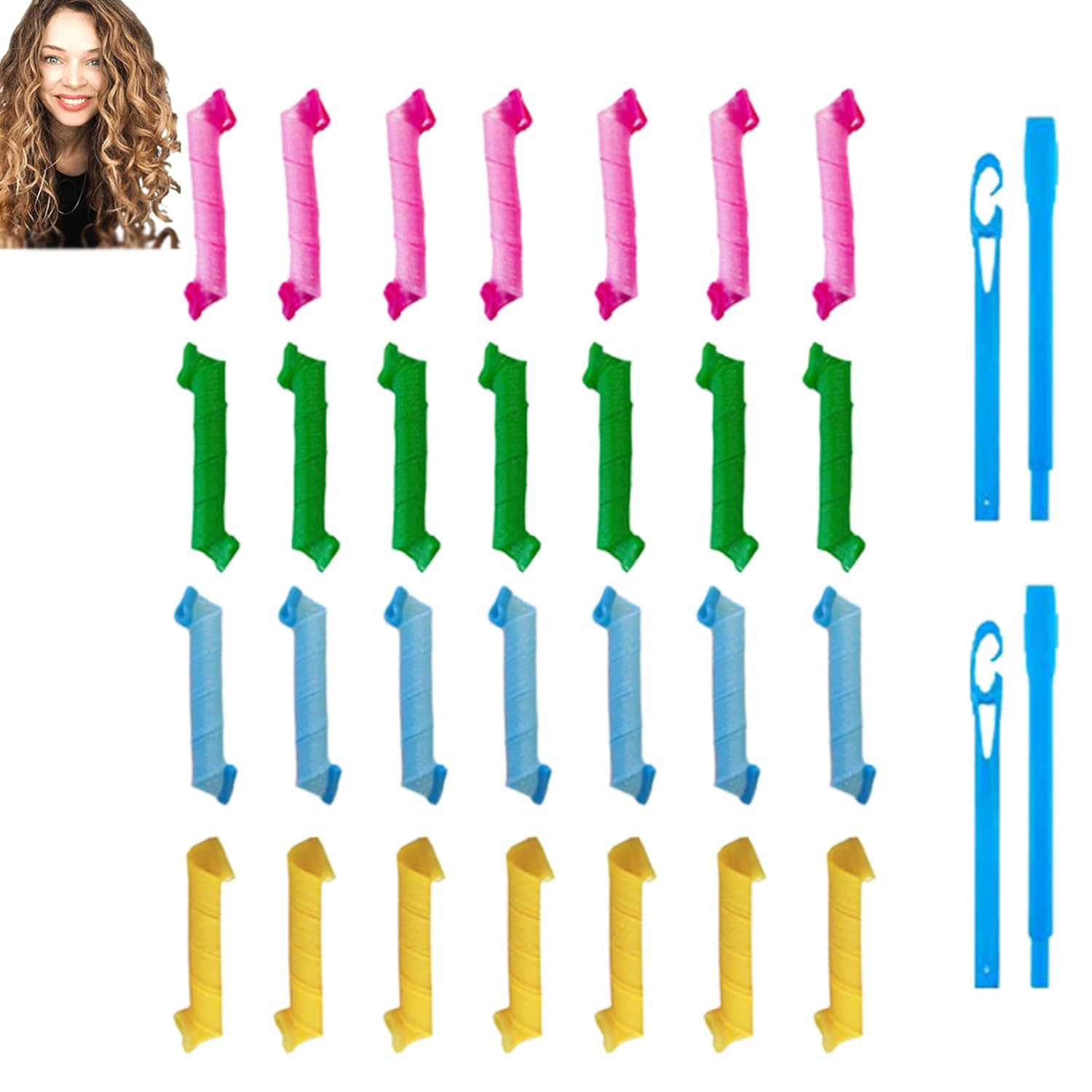 Cithway Heatless Curly Hair Roller Kit, Hair Curlers No