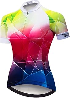 Cycling Jersey Women Short Sleeve Bike Shirts Team Bicycle Jacket Mountain Biking Clothing Tight Tops, 5, Chest 36