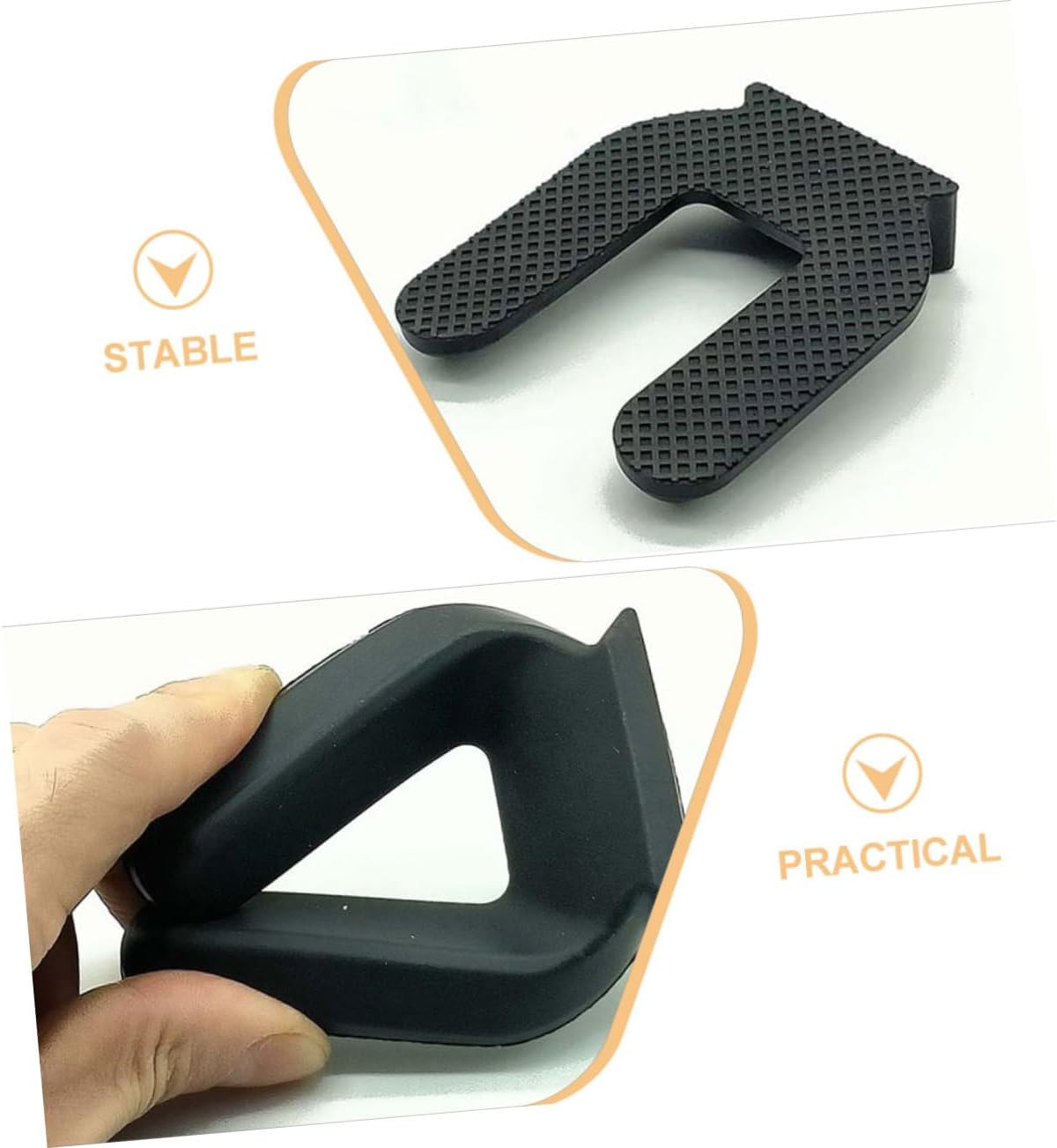 Gadpiparty 12 Pcs Wheel Retainer Anti Skid Pads for Furniture Automobile Mattress Slide Stopper Tire Chocks Dash Small Bed Wheel Stopper Mini Caster Wheels Low Profile Focus from Rubber Black