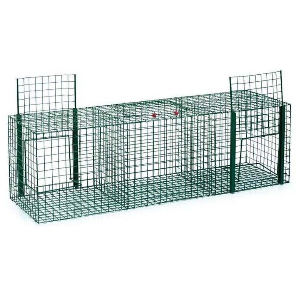 Suinga Trampa para Animales Vivos 90x30x30 cm con 3 Departamentos – Jaula Trampa para Palomas y Pájaros