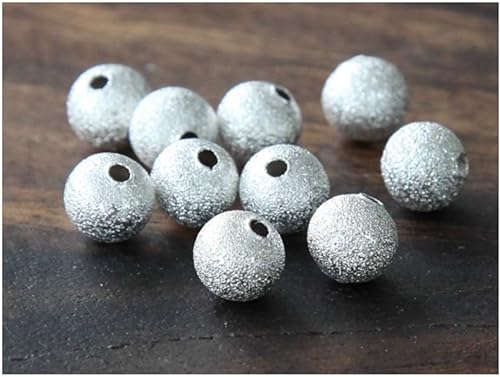 Miniatura 4 de CF43-3 - 1000 cuentas pequeñas de metal redondas chapadas en plata de latón chapado en plata de 0.118 in (0.12 pulgadas) para fabricación de joyas y