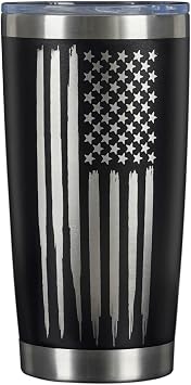 Sunmdecor American Flag Tumblers with Lids and Straws Patriotic Gift Tumbler