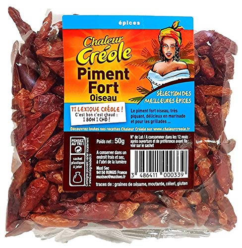 Piment oiseau fort - Chaleur créole - 50g
