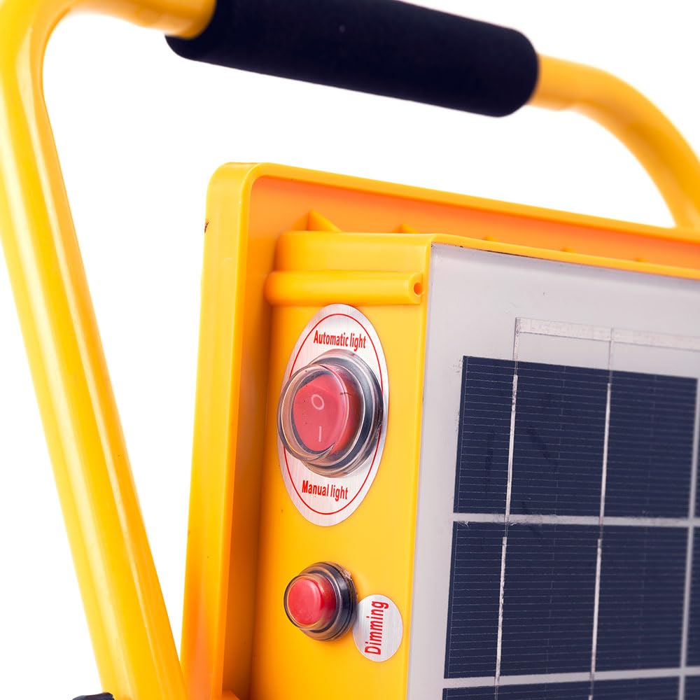 Proyector LED Solar 100W 6500K Panel: 6V/12W Batería: 3,2V/18000MaH Control Remoto [HO-SOLARFL-100W-05] | Greenice