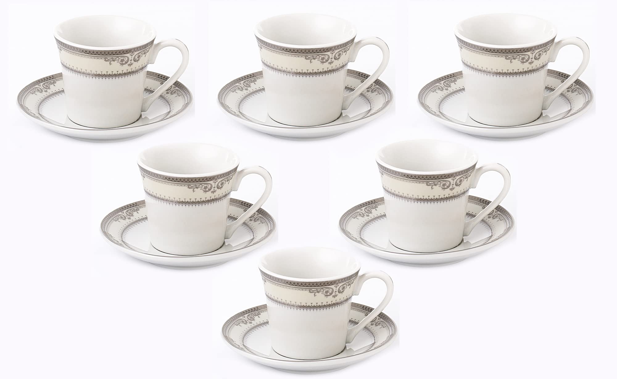 Amazon.com | Lorren Home 2oz. Espresso Set Service for 6-Silver