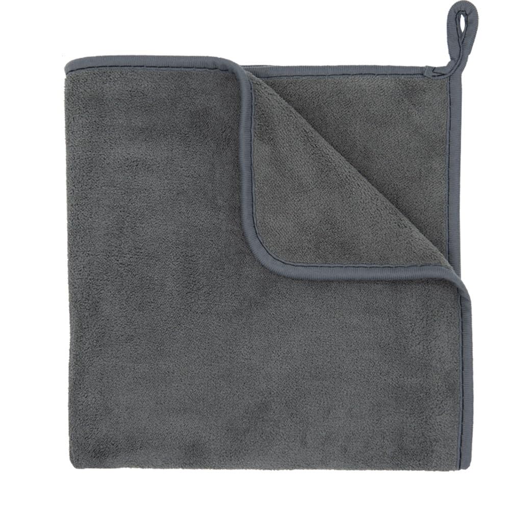 Schnell trocknende Handtücher for Hunde und Katzen, weiche Faserhandtücher, saugfähiges Badetuch, Haustier-Bademantel, praktisches Reinigungstuch, Hundezubehör (Color : Grey, Size : 140X70cm)