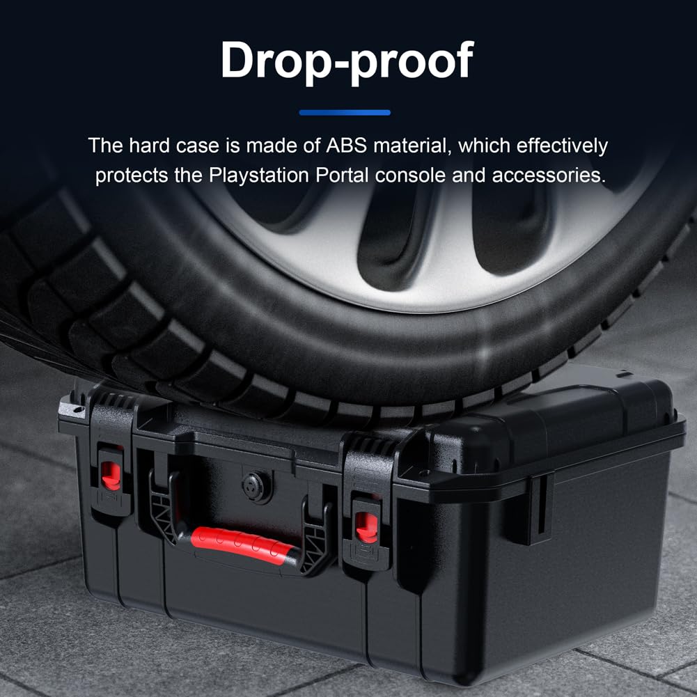 AMZLORD for PS5 Pro Hard Carrying Case Waterproof portatile Case di shock Shock Hard Case Anti-scratch for PlayStation 5 Pro Console Controller Controller Game Card