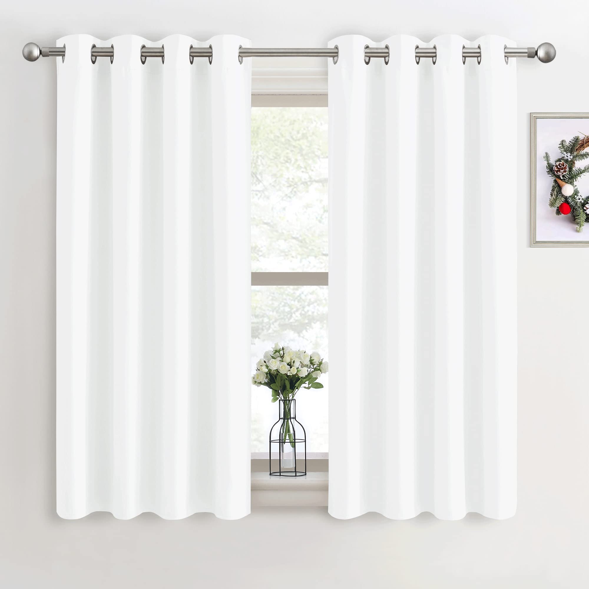 PONY DANCE Pure White Thermal Insulated Curtains - Image 2