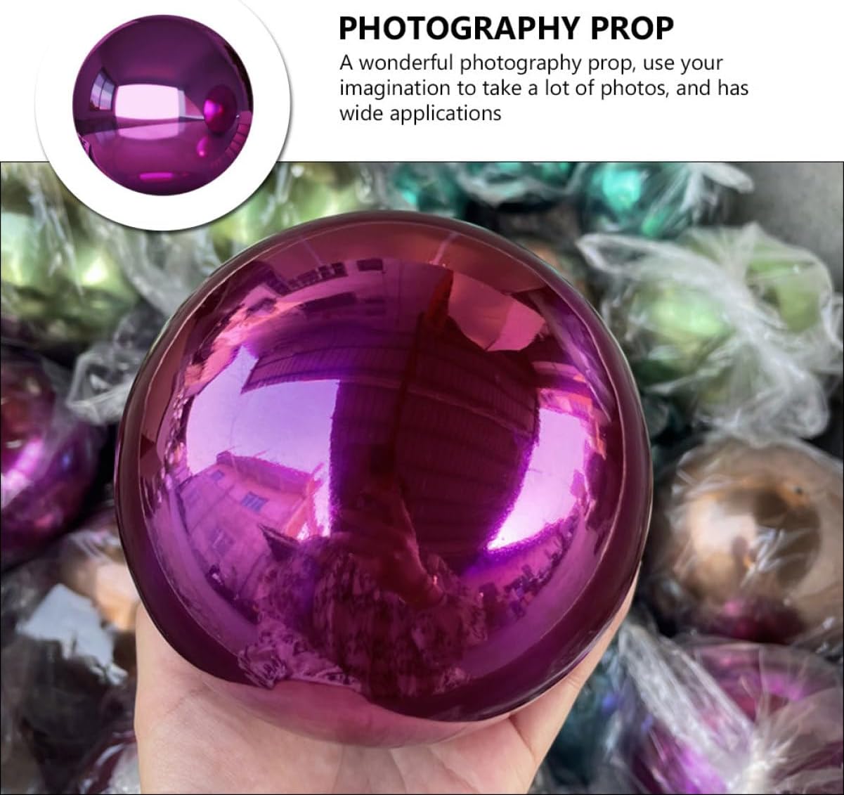 5pcs Garden Reflective Ball Stainless Steel Gazing Ball for Garden Gazing Balls for Garden on Outdoor Decor Outdoor Garden Decor Stainless Steel Ball Delicate Purple