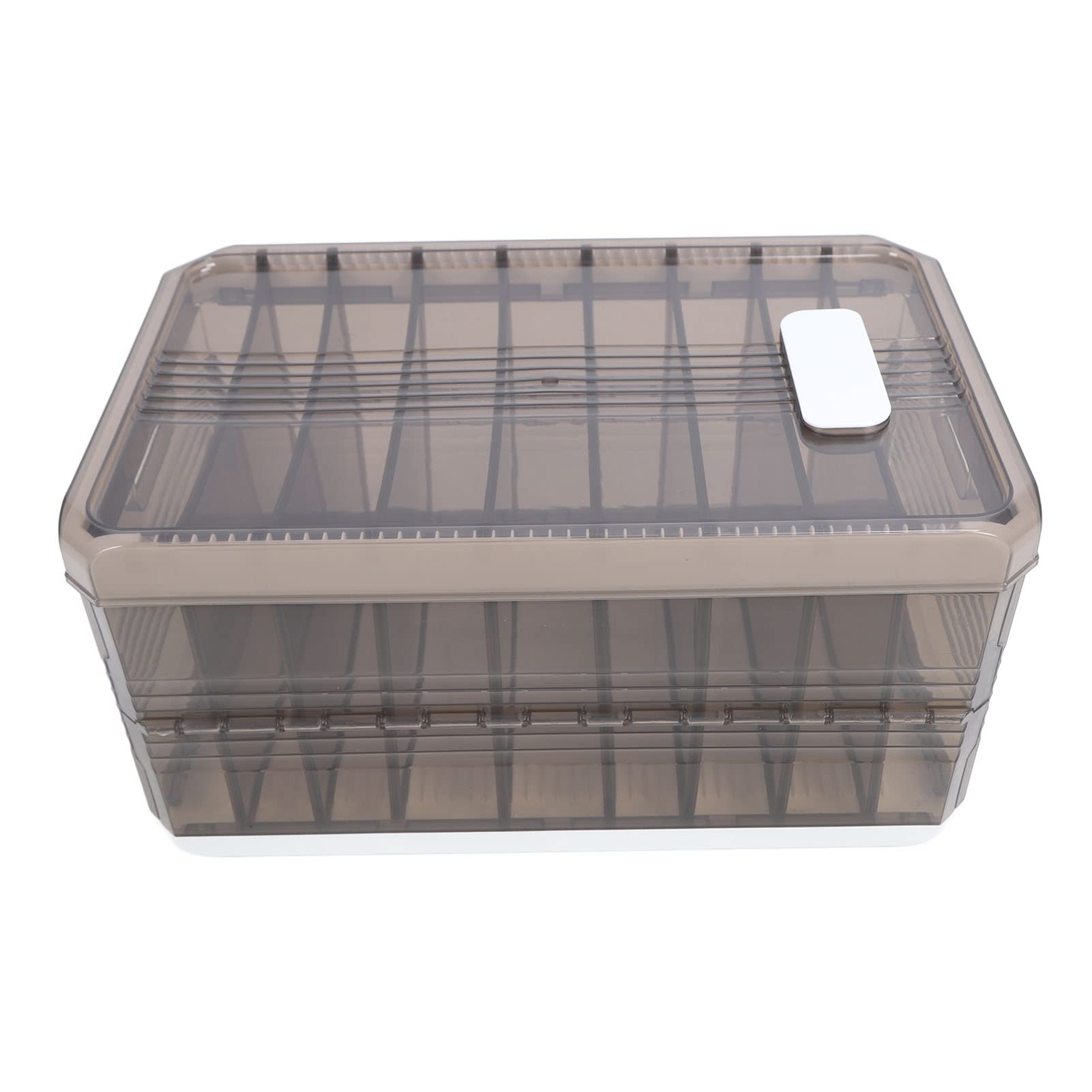 Wardrobe Clothes Organizer, Foldable Clothing Compartment Storage Box, Multi compartment for Easy Sorting, PP Material, Dust Proof, Washable, with Slide Rail Design, Space Saving (with Lid 9 Grids)