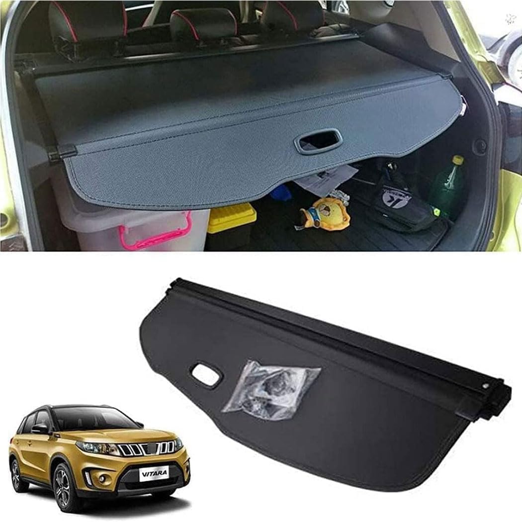 Rear Boot Cargo Cover Curtain Shield for Suzuki Vitara 2016 2017 2018 2019 2020 Retractable Luggage Trunk Parcel Shelf Privacy Curtain Privacy Accessories