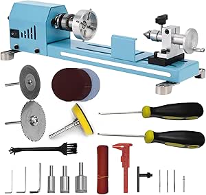 Mini Lathe Machine Multi-Purpose Woodworking Lathe with Professional Tools