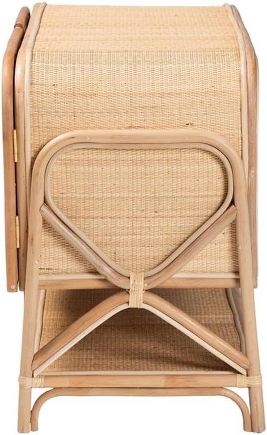 bali & pari Gitano Bohemian Natural Rattan 2-Door Storage Cabinet