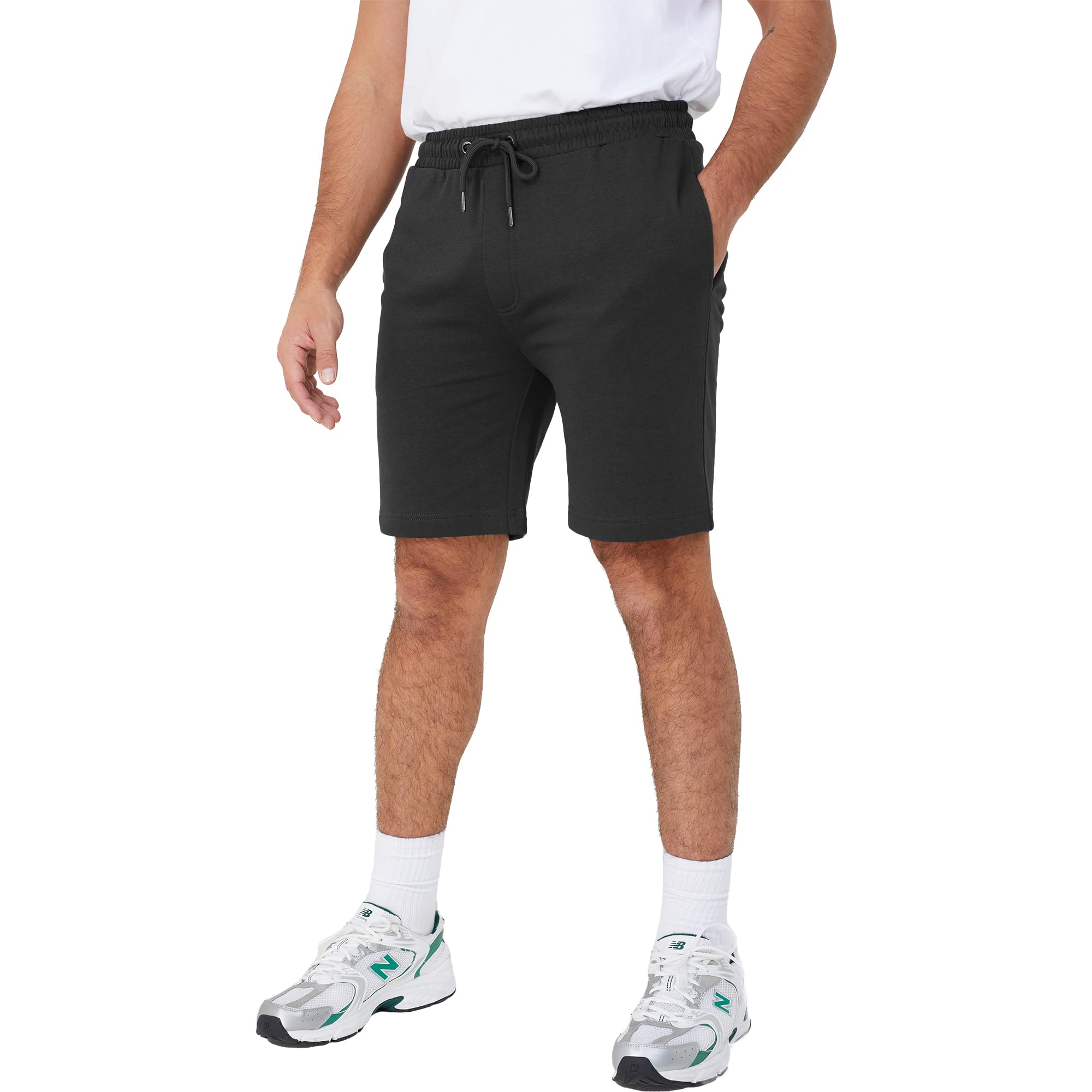 BRAVE SOUL Mens Jogger Shorts Tarley' Sports Training Summer Gym Pants, Black - Tarley, M