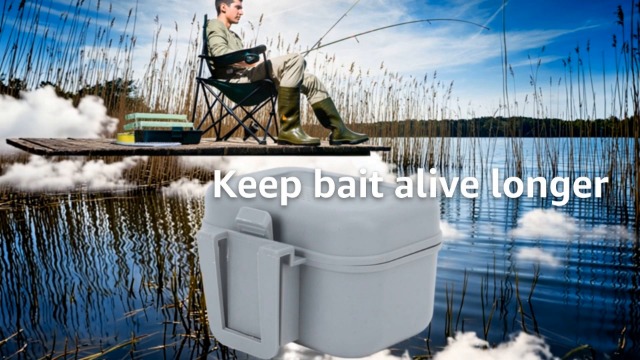 Asixxsix Live Bait Cooler Box, Fishing Bait Station Worm Bait Holder, Waterproof, Dustproof, Heat Resistant, and Wearproof Fishing Lure Box for Shrimps, Fishing Lure Worm Maggot (S) : Sports &