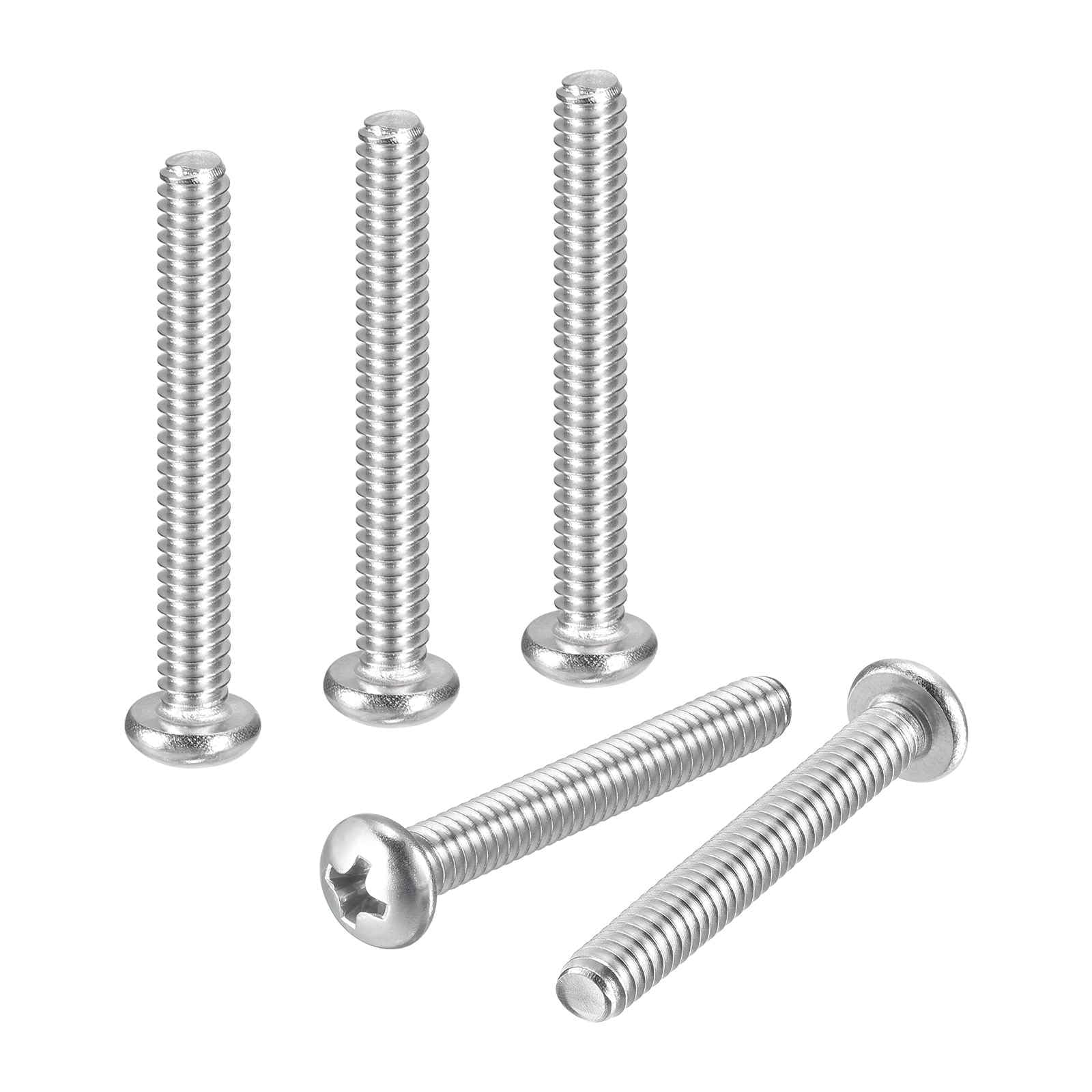 DTGN #10-24x1-1/2" Pan Head Machine Screws - 25pcs - Good for Machinery - 304 Stainless Steel Phillips Machine Screws Bolts - Silver โ image 1