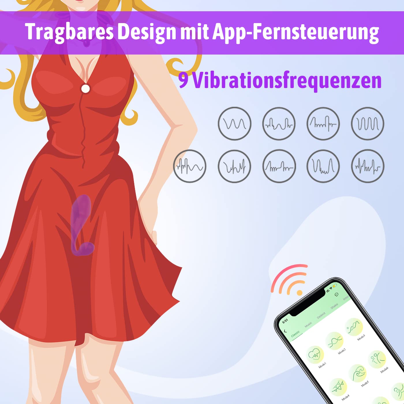 Amoochoo Vibrator mit APP und Bluetooth