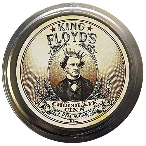 King Floyd's Chocolate Cin Rim Sugar, Four Ingredient Blend, Chocolate, Orange, Cinnamon, Cane Sugar, Dress up your Dessert Cocktail with this Delightful Addition, 3.5 oz Tin