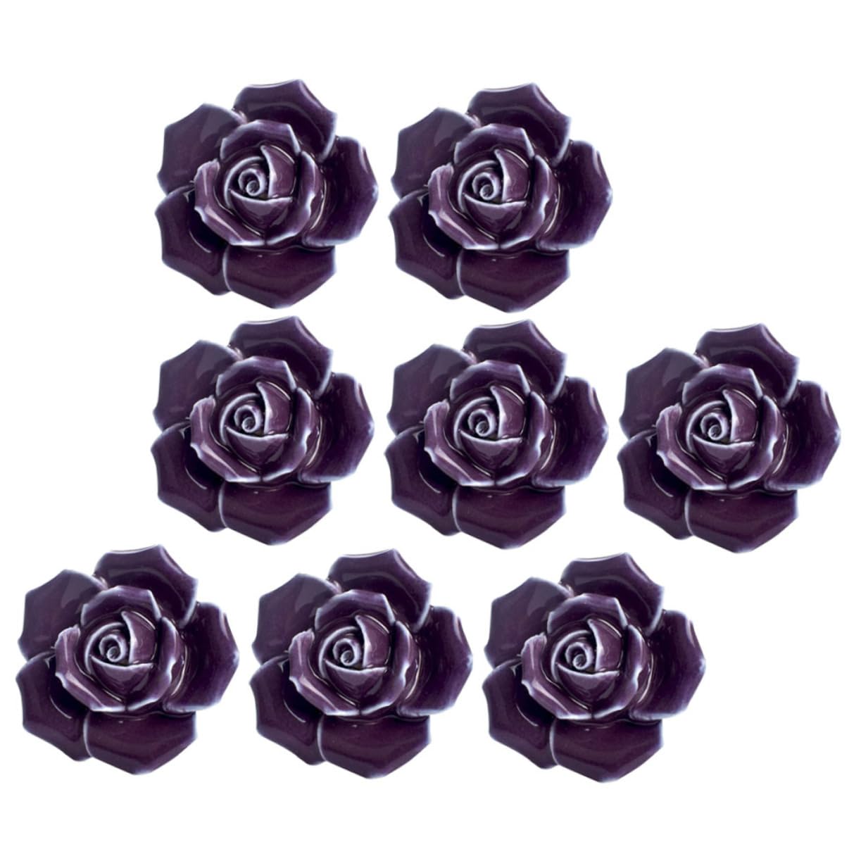Poignées de tiroir céramique moderne bouton de meuble rose x8