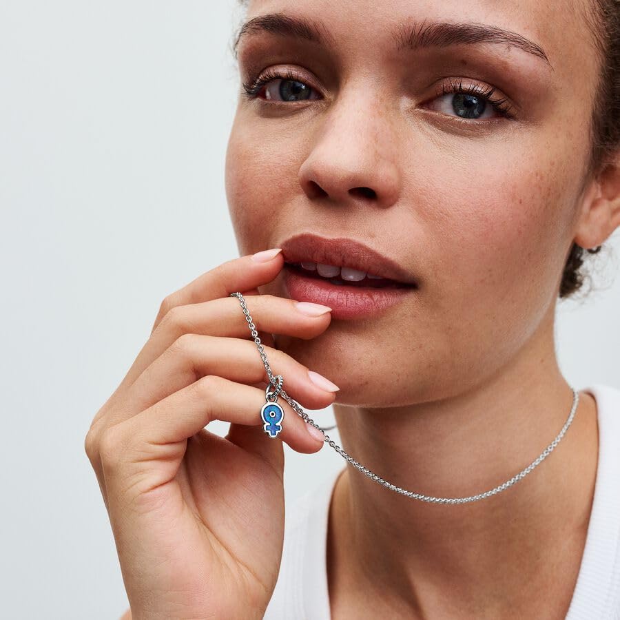 Colgante de mujeres poderosas Pandora ópalo azul plata de ley 3