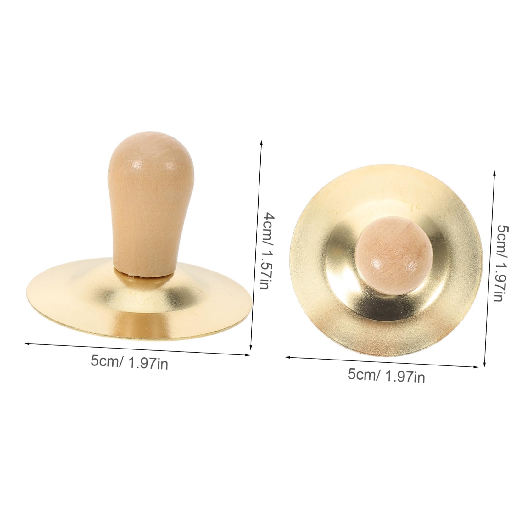 GALPADA 1 Pair Finger Cymbals for Handheld Percussion Instrument for Dance Parties Educational Use and Entertainment Develop Musical Skills with Sturdy Cymbals