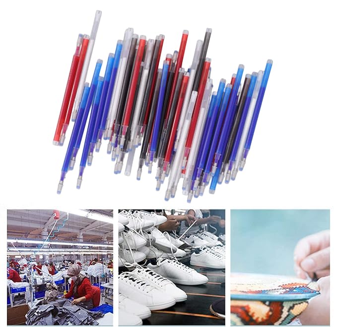 Recambios De Bolígrafo Borrable Con Calor De 80 Uds., 4 Colores Brillantes, Recambios De Bolígrafo De Tela Con Cabeza De Acero, Marcadores De Tela Para Coser, Acolchar, Marcar Ropa