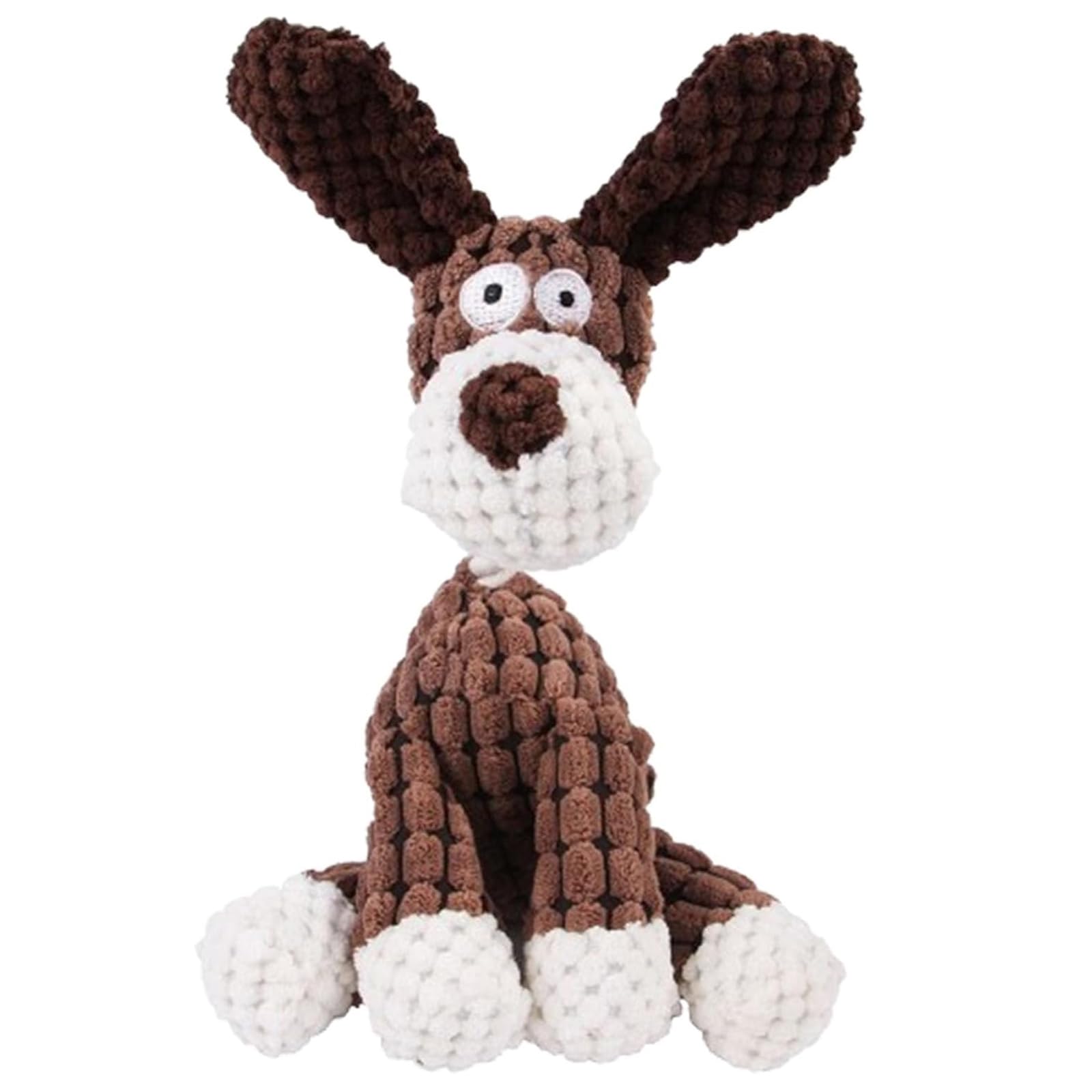 Sherum Bite Buddy, Vianys Bite Buddy, Petsboro Bitebuddy Dog Toy, Dog Companion for Heavy Chewers, Indestructible Dog Toys, Soft Squeaky Plush Chew Toys for Large, Medium, and Small Dogs (Brown)