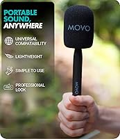 Vista 5 de Movo WMX-HM - Mango de micrófono para DJI Mic, Rode Wireless GO, Hollyland Lark y más - Mango de micrófono inalámbrico para entrevista - Adaptador