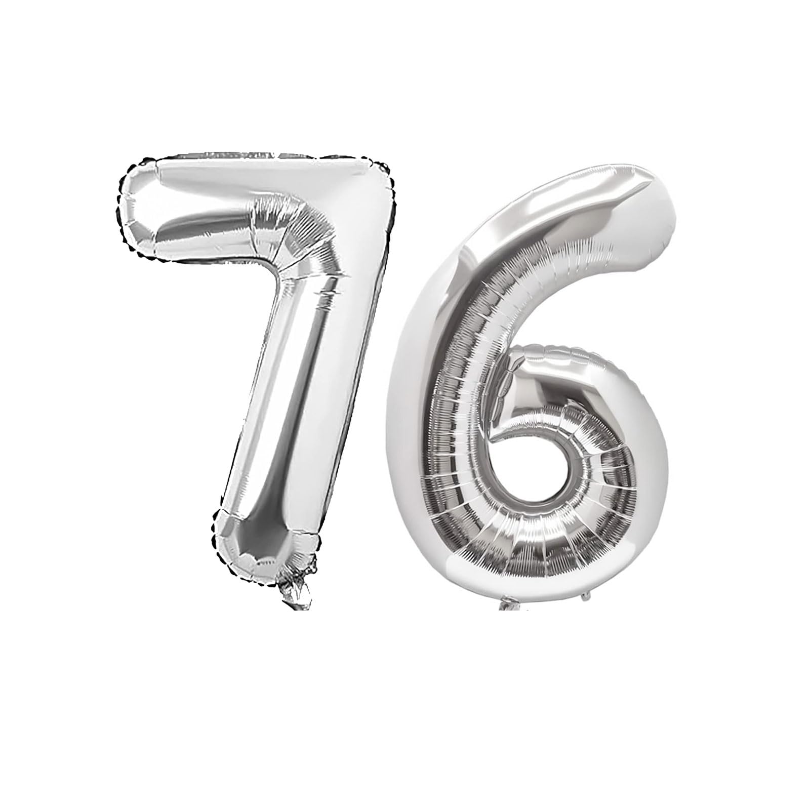 Amazon | シルバー 誕生日 数字 バルーン 2PCS ナンバー