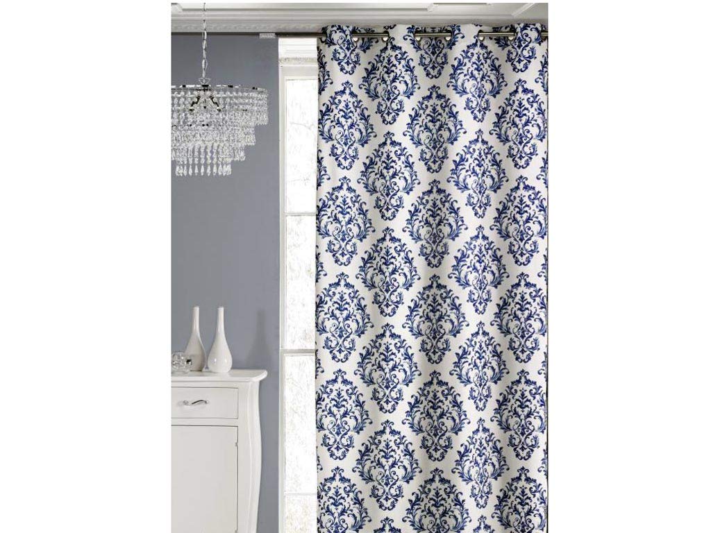 MI CASA Blue, Curtain 5124 140 x 265 cm