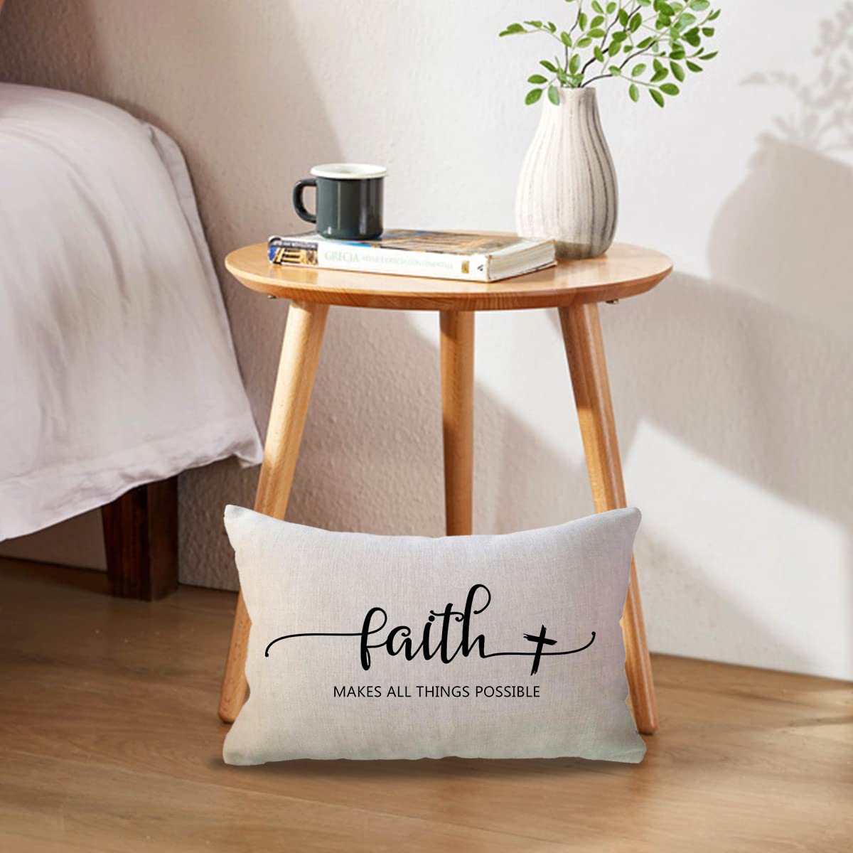 Amazon.com: Inspirational Saying Lumbar Throw Pillow Covers Faith