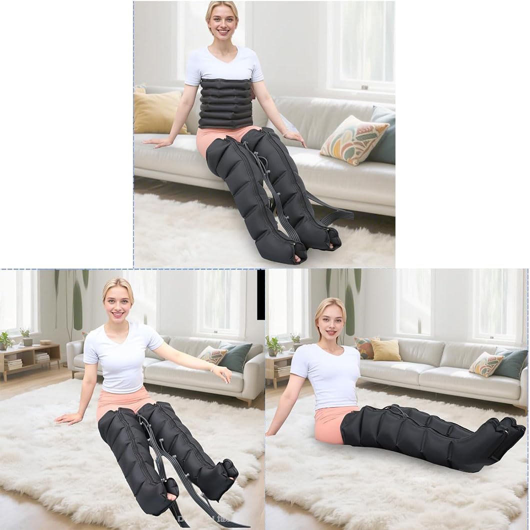 Maquina Presoterapia Para Casa︱Dispositivo De Drenaje Linfático Piernas︱ Presoterapia Piernas Y Abdomen︱ Por Compresión De Aire Para Cintura Brazo Pierna Relajante Instrumento︱Presión Ajustable