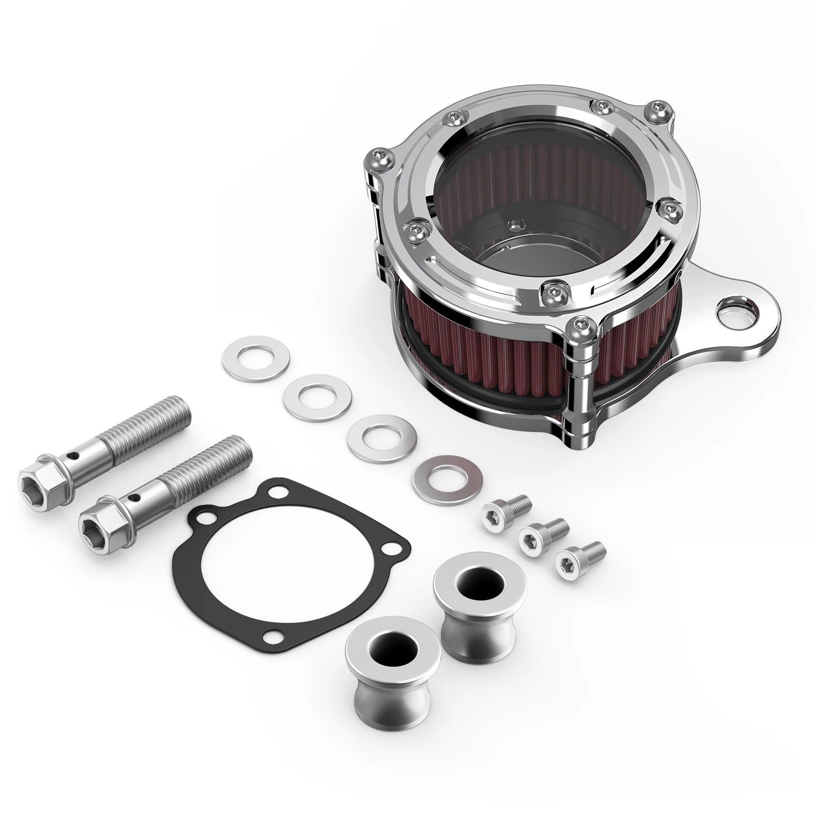 filtr oleju ze stopu filtr oleju do motocykli Do żelaza 883 XL883N żelaza 1200 XL1200N Sportster 883 1200 filtr powietrza pokrywa filtra powietrza(Silver)