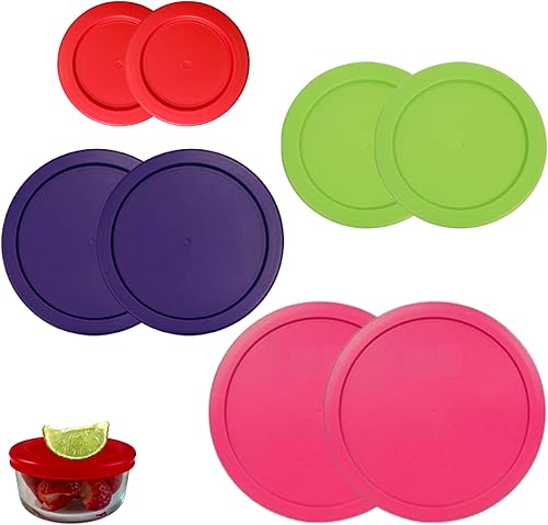 Miniatura 15 de 1, 2, 4 y 7 tazas, tapas/cubiertas rojas, verde primavera, púrpura, rosa de repuesto para cuencos de almacenamiento de Pyrex, Anchor Hocking
