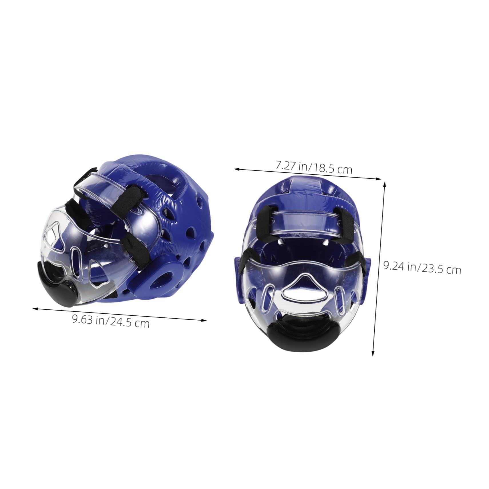 Casque Taekwondo Enfant – Mousse Protection Visage, Bleu, Taille Réglable