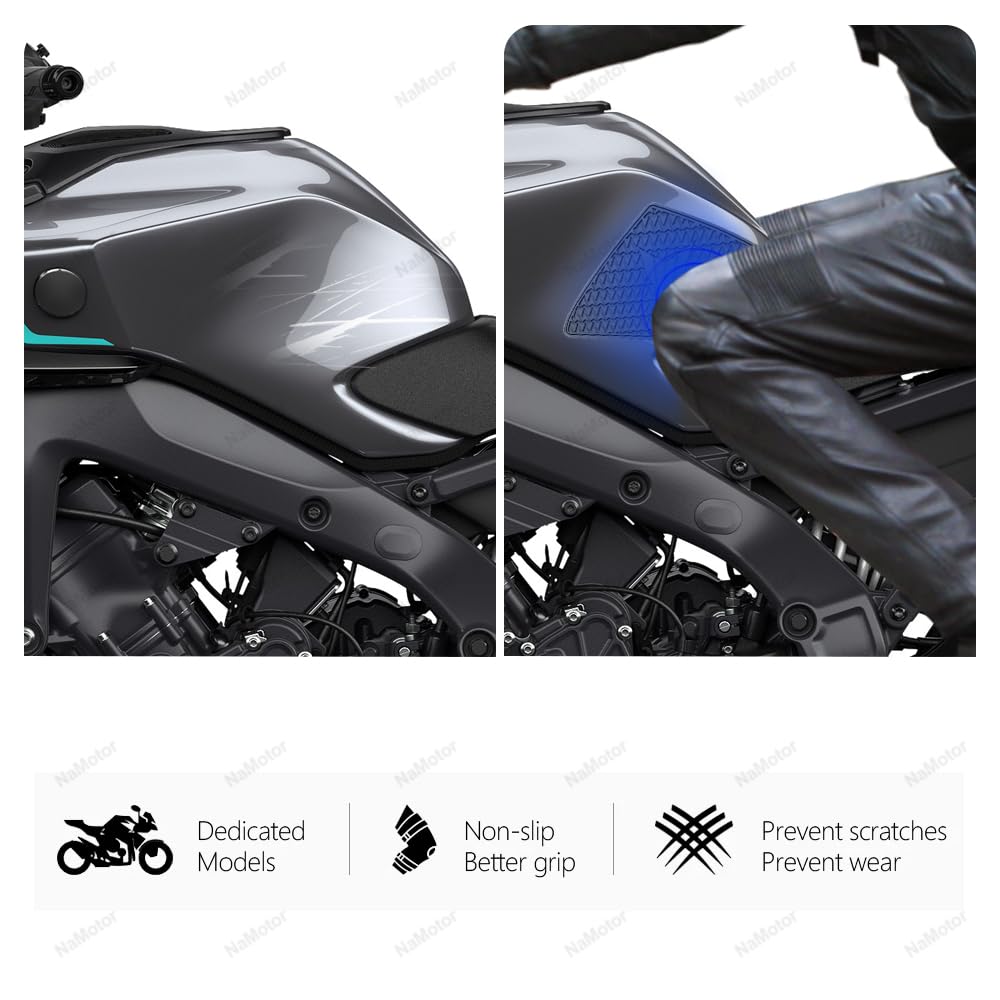MT 09 SP Nuovo Moto Antiscivolo Side Serbatoio Adesivi Impermeabile Pad Gomma Adesivo Per MT-09 MT09 SP 2024