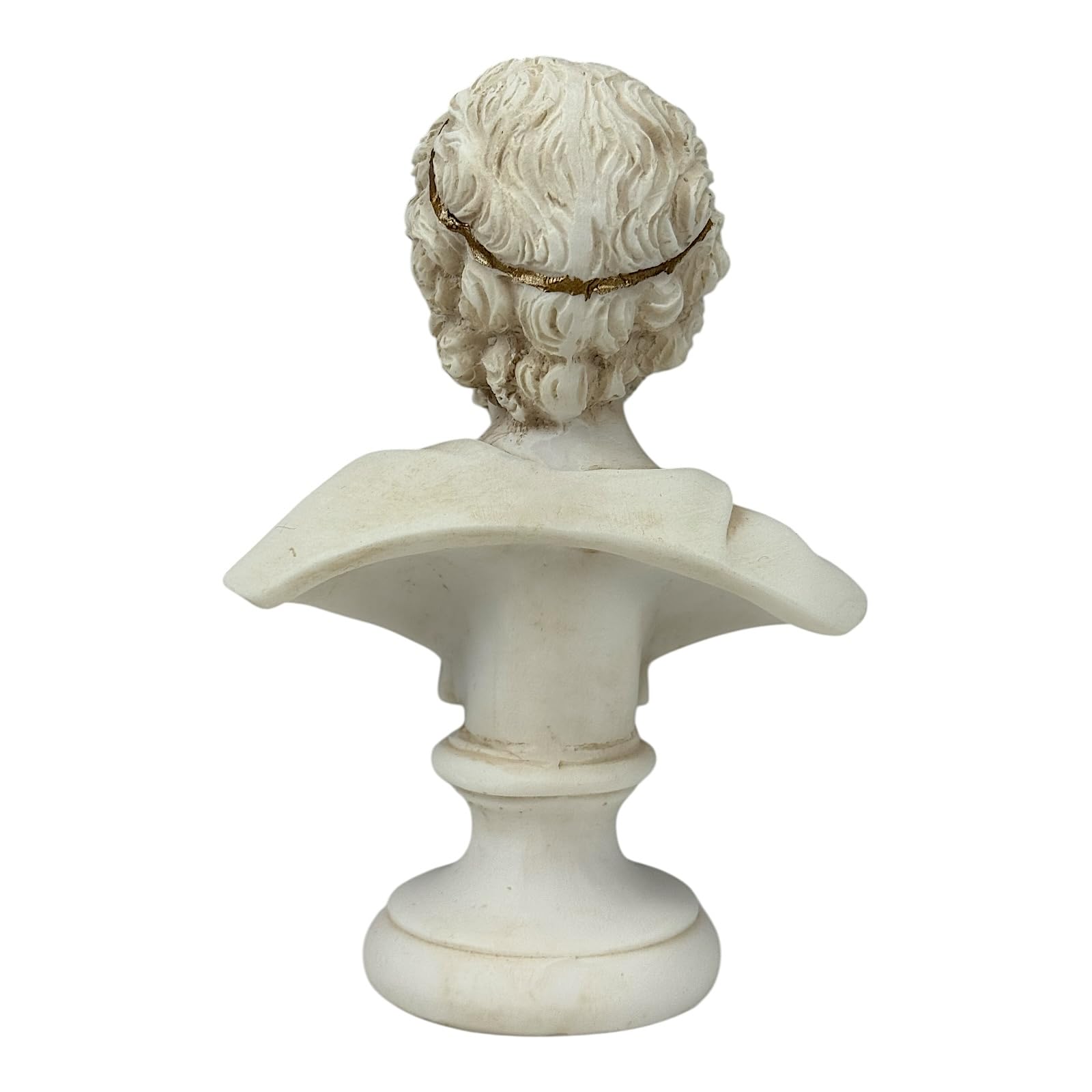 Busto di Omero - Scultura in alabastro grigio | Poeta epico greco | Fatto a mano in Grecia | Autore Iliade e Odissea | Collezione classica (15 cm)