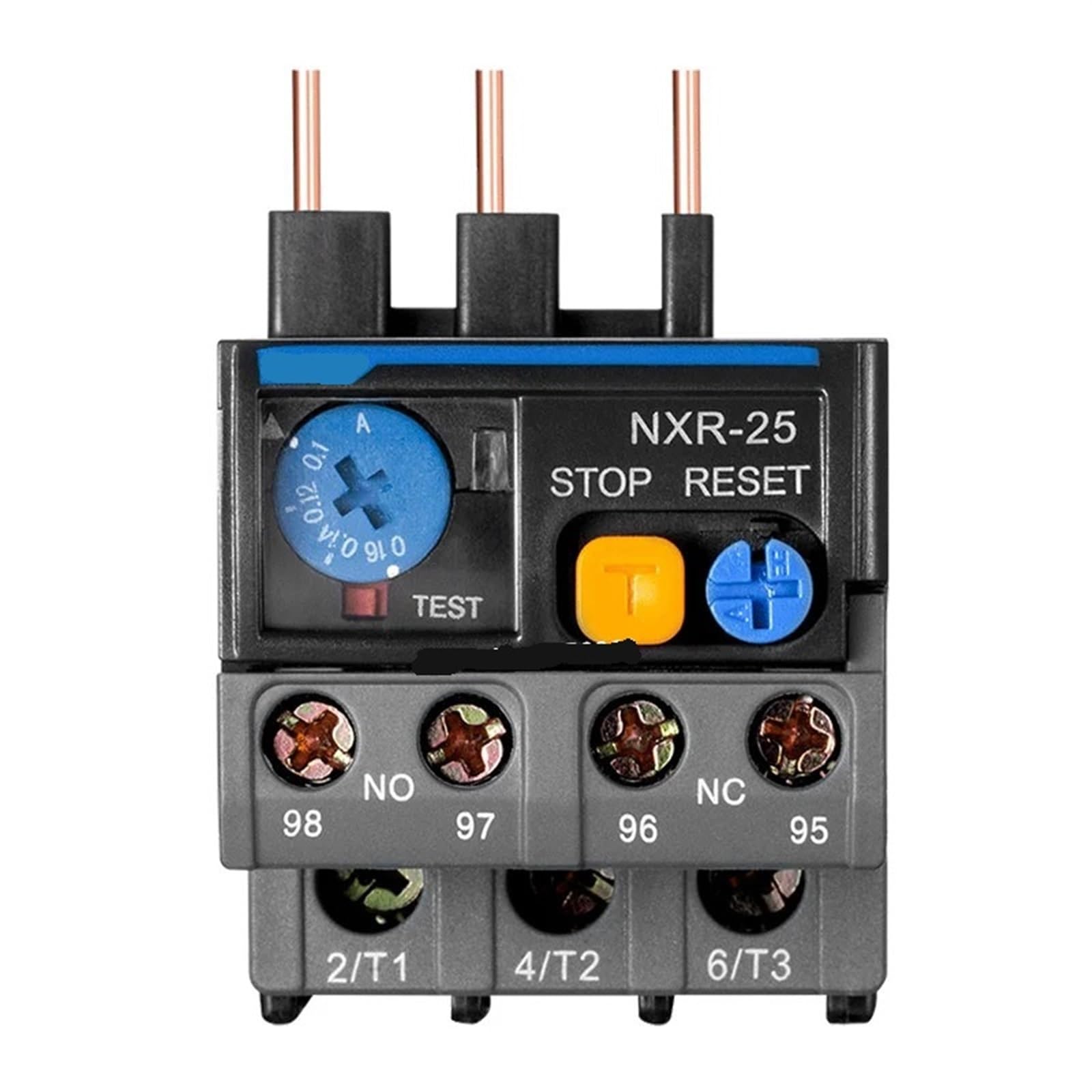 Relay NXR-25 0.63-1A 1-1.6A 1.6-2.5A 2.5-4A 4-6A 5.5-8A 7-10A Thermal Overload Relay for NXC Series AC Contactor 1Pcs(NXR-25 4-6A)